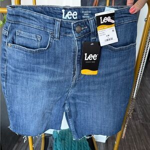 NWT Lee Women's High Rise Blue Denim Shorts